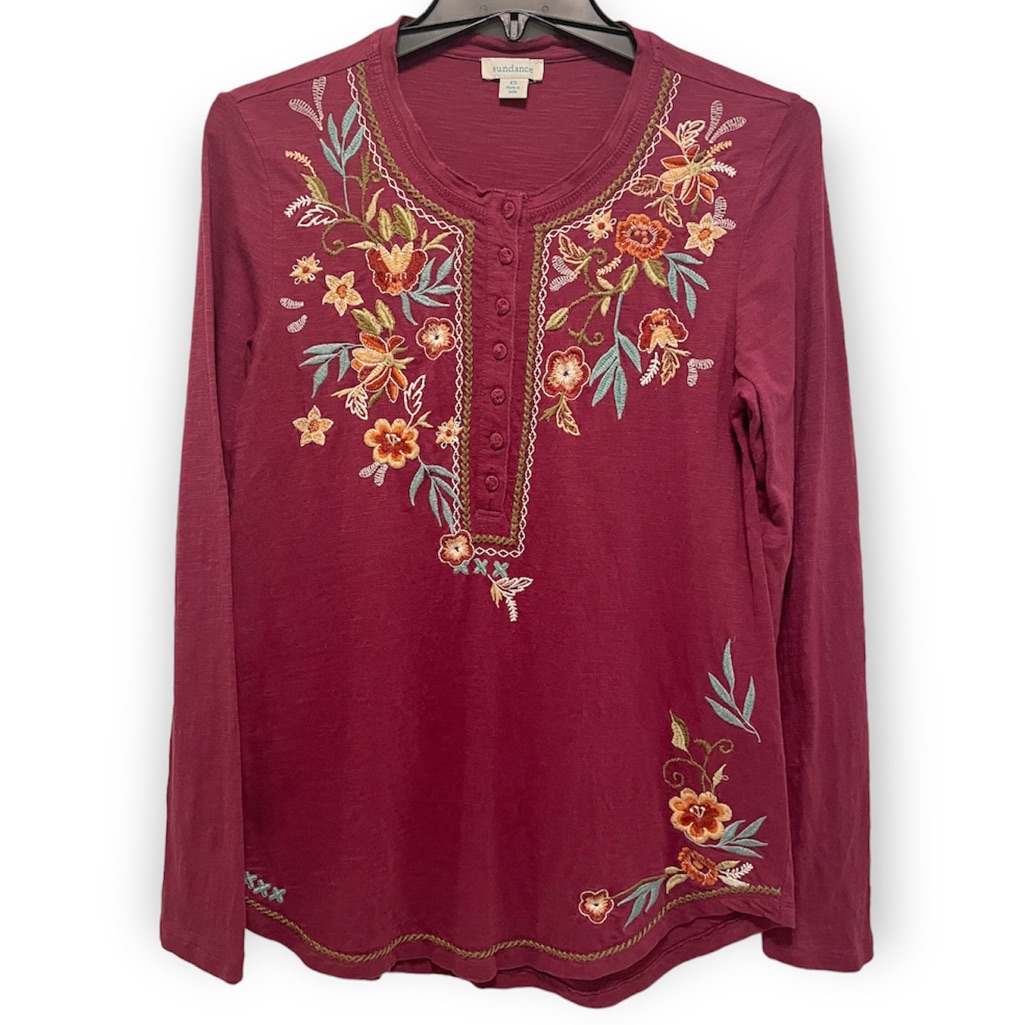 Sundance Euc! Embroidered Long Sleeve Sz Xs